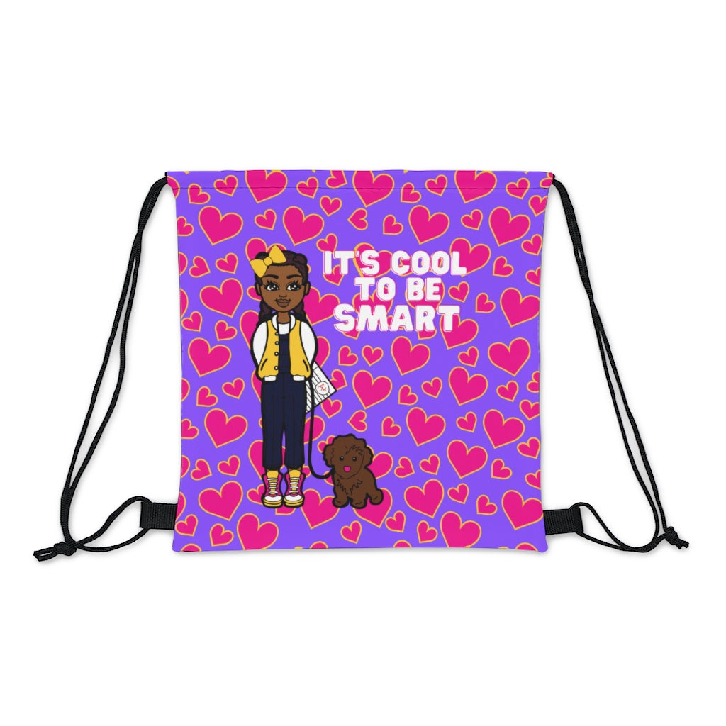 Cool To Be Smart Drawstring Bag (Purple)