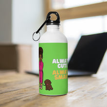 Load image into Gallery viewer, Always Cute Always Smart Water Bottle (Lime)
