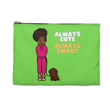 Load image into Gallery viewer, Always Cute Always Smart Accessory Pouch (Lime)
