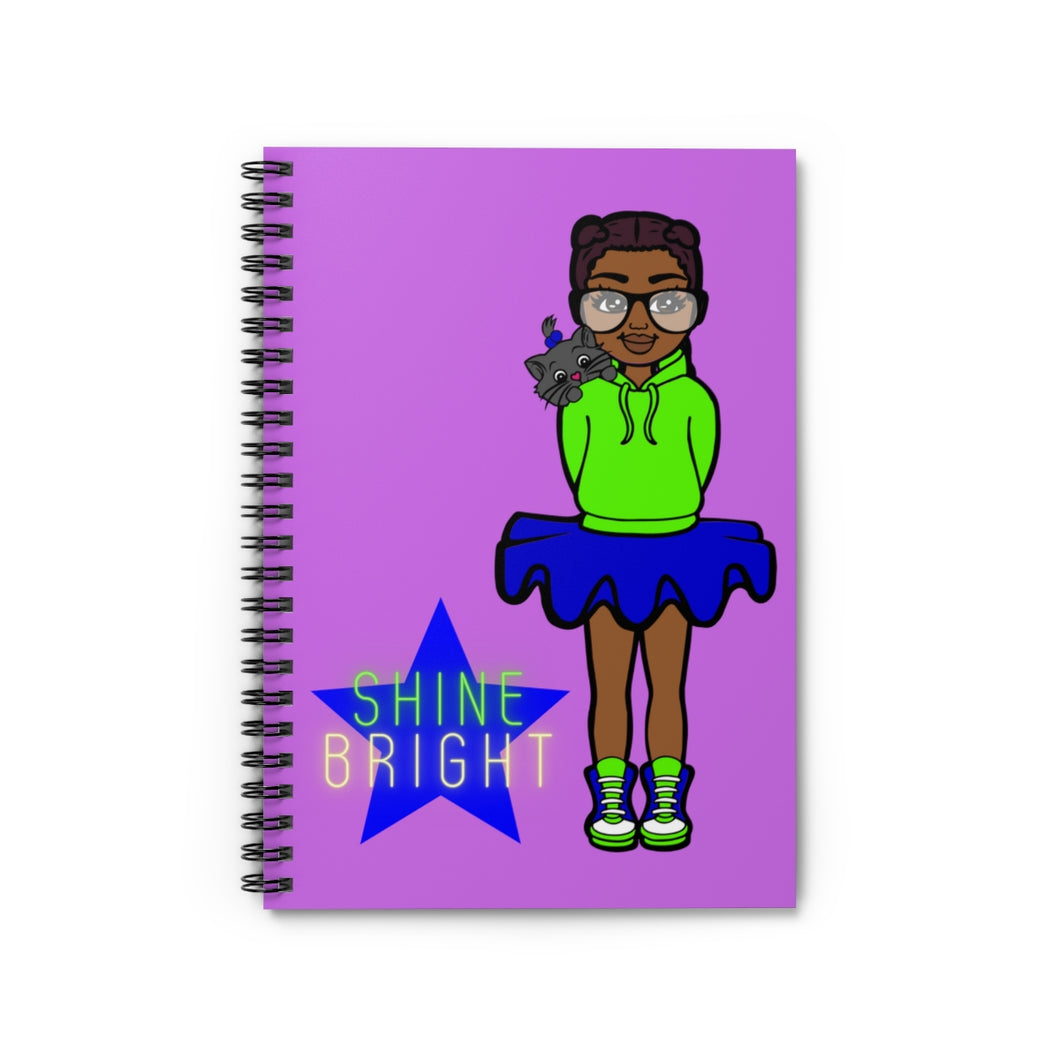 Shine Bright Spiral Notebook (Purple)
