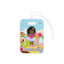 Load image into Gallery viewer, Candy Girl Braided Personalized Luggage Tag
