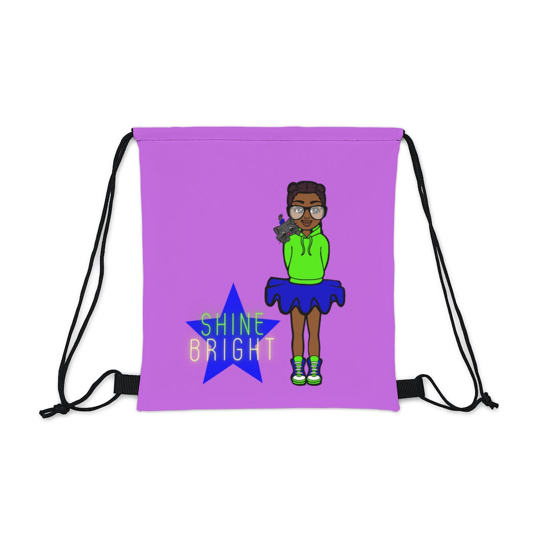 Shine Bright Drawstring Bag (Purple)