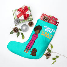 Load image into Gallery viewer, Always Cute Always Smart Christmas Stocking (Blue)
