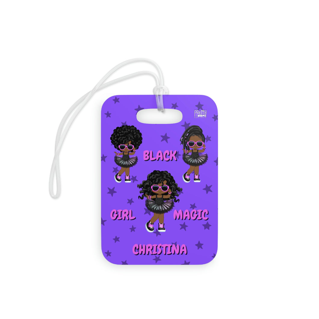 Black Girl Magic Rockstars Personalized Luggage Tag