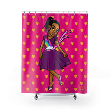 Load image into Gallery viewer, Girls Rule the World Shower Curtain (Pink)

