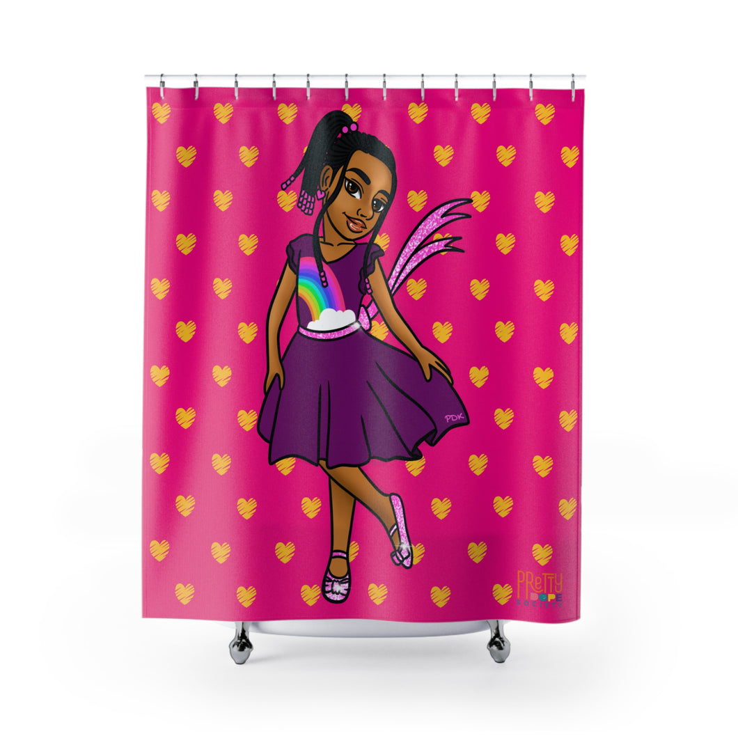 Girls Rule the World Shower Curtain (Pink)