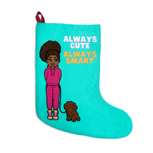 Load image into Gallery viewer, Always Cute Always Smart Christmas Stocking (Blue)
